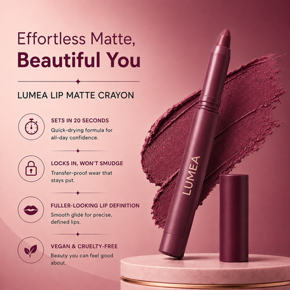 “Soft Touch Matte Lip Crayon | Everyday Natural Look